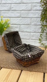 تصویر سبد حصیری سبزی 