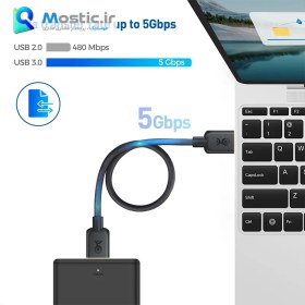 تصویر کابل لینک USB به USB دی نت USB 3.0 طول 1.5 متر 