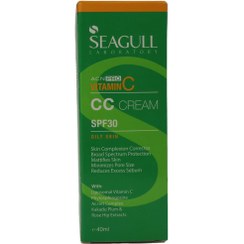 تصویر کرم ضد آفتاب آکنه پرو رنگی سی گل مدل cc حجم 40 میلی لیتر Seagull ACN Pro CC Cream For Oily Skin 40 ml