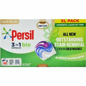 تصویر کپسول ماشین لباسشویی 3 در 1 بالشتی 40 عدد سازگار با محیط زیست پرسیل – persil 