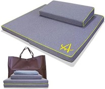 تصویر ست تشک مدیتیشن Agsnilove تشک یوگا ضخیم بزرگ بالش کف صندلی برای بزرگسالان لوازم جانبی مدیتیشن 