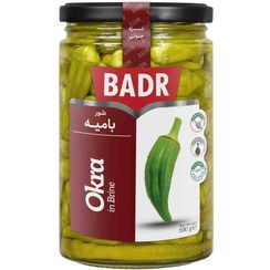 تصویر بدر شور بامیه شیشه 590گ 