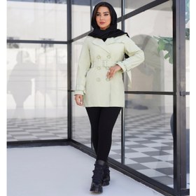 تصویر بارانی زنانه کوتاه آستر دار مدل سوگل - کد 4103 - سایز RainCoat Model Sogol - Code 4103