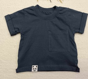 تصویر تیشرت پنبه تک جیب - سبزتیره / سایز 2 