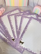 تصویر برگه امتحانی A4 طرح کرومی | کاغذ خط‌دار فانتزی ۵۰ برگی دوطرفه 