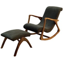 تصویر صندلی راک مدل M06 به همراه زیرپایی کاتن مدل 1907 