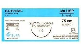 تصویر نخ بخیه سیلک سوپا ۳۶ عددی Supa Silk Suture