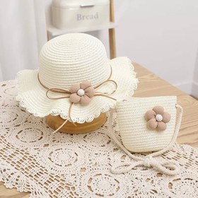 تصویر ست کیف و کلاه flower 