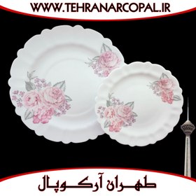 تصویر سرویس غذاخوری 25 پارچه آرکوپال (۶ نفره) آنوهه صورتی iropal 25 Pcs