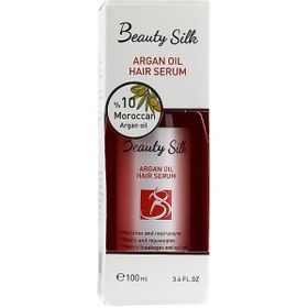 تصویر روغن نرم کننده موی سر بیوتی سیلک حاوی روغن آرگان ARGAN OIL HAIR SERUM BEAUTY SILK