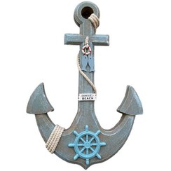 تصویر لنگر چوبی دکوری آبی 