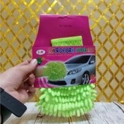 تصویر دستمال میکروفایبر دستکشی دورو مدل ماکارانی دو عددی رنگبندی متنوع 