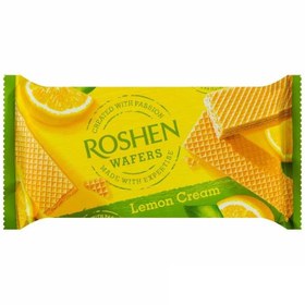 تصویر ویفر کرم دار لیمویی روشن 216 گرم ا Roshen lemon cream wafer 216gr Roshen lemon cream wafer 216gr