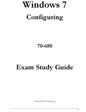 خرید و قیمت دانلود کتاب MCTS Windows 7 Configuring 70-680 Exam Study ...