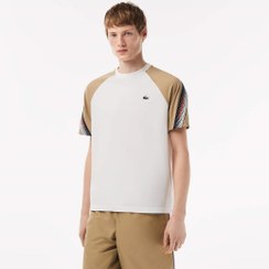 تصویر تی شرت تنیس مردانه لاکست Lacoste Regular Fit- کرم ا Lacoste SPORT Men's Regular Fit T-Shirt Lacoste SPORT Men's Regular Fit T-Shirt