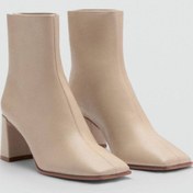 تصویر بوت زنانه MANGO blunt toe block short boots 