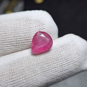 تصویر نگین سنگ یاقوت سرخ صورتی معدنی کد 36429 