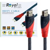 تصویر کابل HDMI رویال Royal طول 10 متر پک دار Royal HDMI 10m Cable