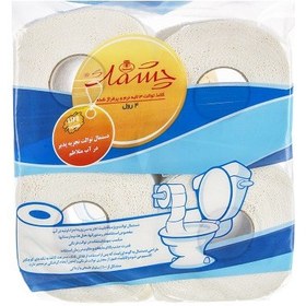 تصویر دستمال توالت 3 لایه ریز شونده در آب چشمک (4 رول) 