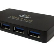 تصویر هاب 4 پورت USB 3.0 فرانت USB 3.0 4port Thin HUB ABS Cover / Cable 30Cm