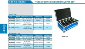 تصویر میکرومتر سه فک داخل سنج معمولی (میکرومتر صندوقی) آکاد 362 