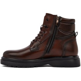 تصویر بوت مردانه قهوه ای دری مدDerimod | 25WFD642818 اورجینال 
