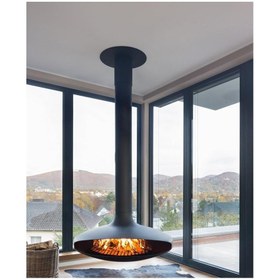 تصویر شومینه معلق عدسی 