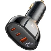 تصویر شارژر فندکی 3 پورت 128 وات مک دودو Mcdodo Digital Display Fast Car Charger CC-4450 