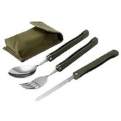 تصویر ست قاشق چنگال و چاقو کوهنوردی تاشو تاکتیکال Folding Spoon Knife and Fork cutlery set