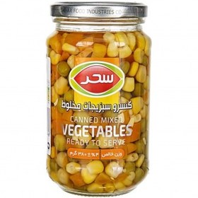 تصویر کنسرو سبزیجات مخلوط سحر 380 گرمی 