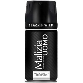 تصویر اسپری خوشبو کننده بدن مالیزیا مدل Black and Wild حجم 150 میلی لیتر 