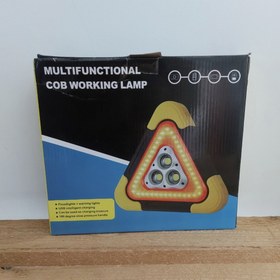 تصویر چراغ اضطراری خورشیدی قابل شارژ مثلثی Cob Lamp 