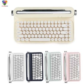 تصویر کیبورد بی سیم اکتو مدل B305 طرح ماشین تایپ Actto Bluetooth keyboard model B305 typewriter design