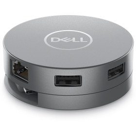 تصویر مبدل Dell USB-C MultiPort DA305 تیتانیوم هاب لپ تاپ USB,USB-C, USB Type-C,HDMI,LAN, DisplayPort,Ethernet 6 تیتانیوم