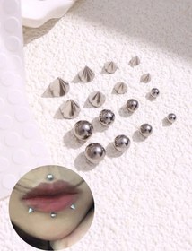 تصویر پیرسینگ چسبی فیک 