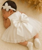 تصویر لباس مجلسی نوزاد ۵ تیکه کد ۷۶۰ - ۰-۳ماه 