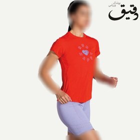 تصویر تیشرت ورزشی بروکس زنانهBrooks Distance short sleeve قرمز BROOKS WOMEN DISTANCE GRAPHIC SHORT SLEEVE