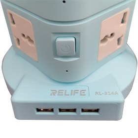 تصویر مولتی شارژر و چند راهی برقی ریلایف RELIFE RL-314A Smart Socket 