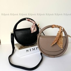 تصویر کیف گرد دایره ای دسته شلنگی کیف دخترانه فانتزی