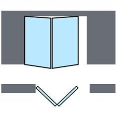 تصویر مکانیزم آکاردئونی دو درب پروفیل آلومینیومی ساختمانی بدون پروفیل کف فانتونی K702 