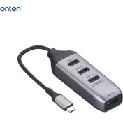 تصویر هاب Type-C اونتن مدل 95118U با 4 پورت USB 3.0 Onten 95118U 4 in 1 Type-C to 4 USB 3.0 Hub