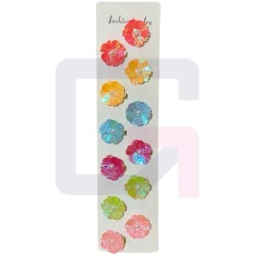 تصویر گیره مو گل هفت رنگ 