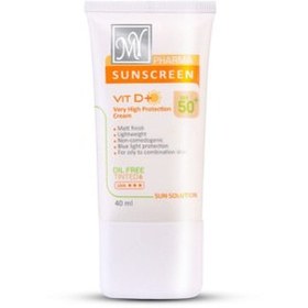 تصویر کرم ضد آفتاب SPF50 سان سلوشن فاقد چربی رنگی 40میل مای فارما 