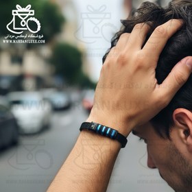 تصویر دستبند چرم مردانه 