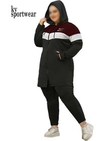 تصویر ست مانتو شلوار کلاهدار سایز بزرگ ورزشی زنانه Nike ا Nike womens large size hooded pants set Nike womens large size hooded pants set