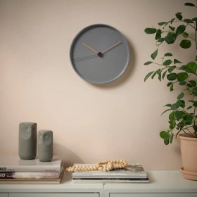 تصویر ساعت دیواری ایکیا مدل BONDTOLVAN ا IKEA BONDTOLVAN Wall clock, grey-pink IKEA BONDTOLVAN Wall clock, grey-pink