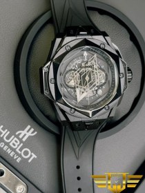 تصویر ساعت هابلوت فضایی مردانه تمام مشکی / Hublot big bang 