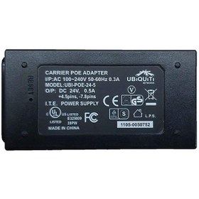تصویر آداپتور POE یوبیکویتی UBNT ۲۴ ولت ۰.۵ آمپر 