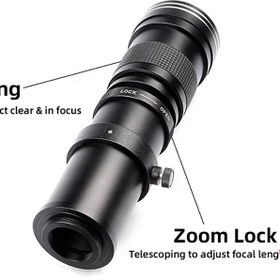 تصویر لنز دوربین لایت داو مدل Super Telephoto Zoom 420-800mm MF f8.3~16 مناسب برای دوربین های نیکون 