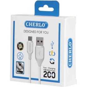 تصویر کابل شارژ پاوربانک اندروید CHERLO مدل CH-V801 – سفید – SMO 